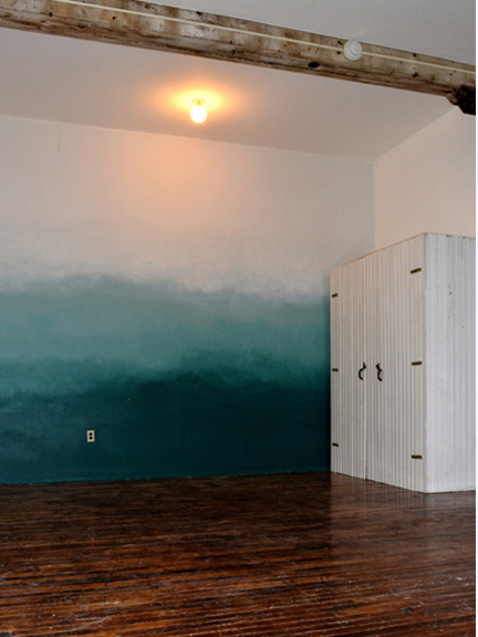 Looking at the bead board closet in the center room of loft 2F at the warehouse.